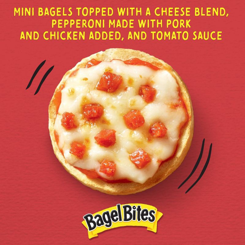 slide 3 of 15, Bagel Bites Cheese & Pepperoni Mini Pizza Bagel Frozen Snacks - 31.1oz/40ct, 40 ct; 31.1 oz