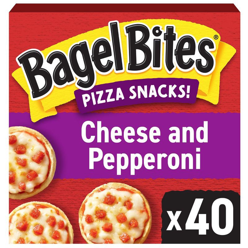 slide 1 of 9, Bagel Bites Cheese & Pepperoni Mini Pizza Bagel Snacks - 31.1oz/40ct, 40 ct; 31.1 oz