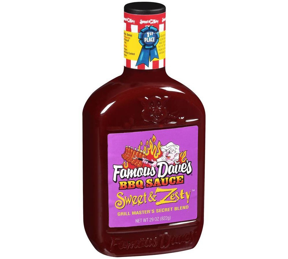 slide 2 of 4, Famous Dave's Sweet & Zesty Barbeque Sauce, 29 oz