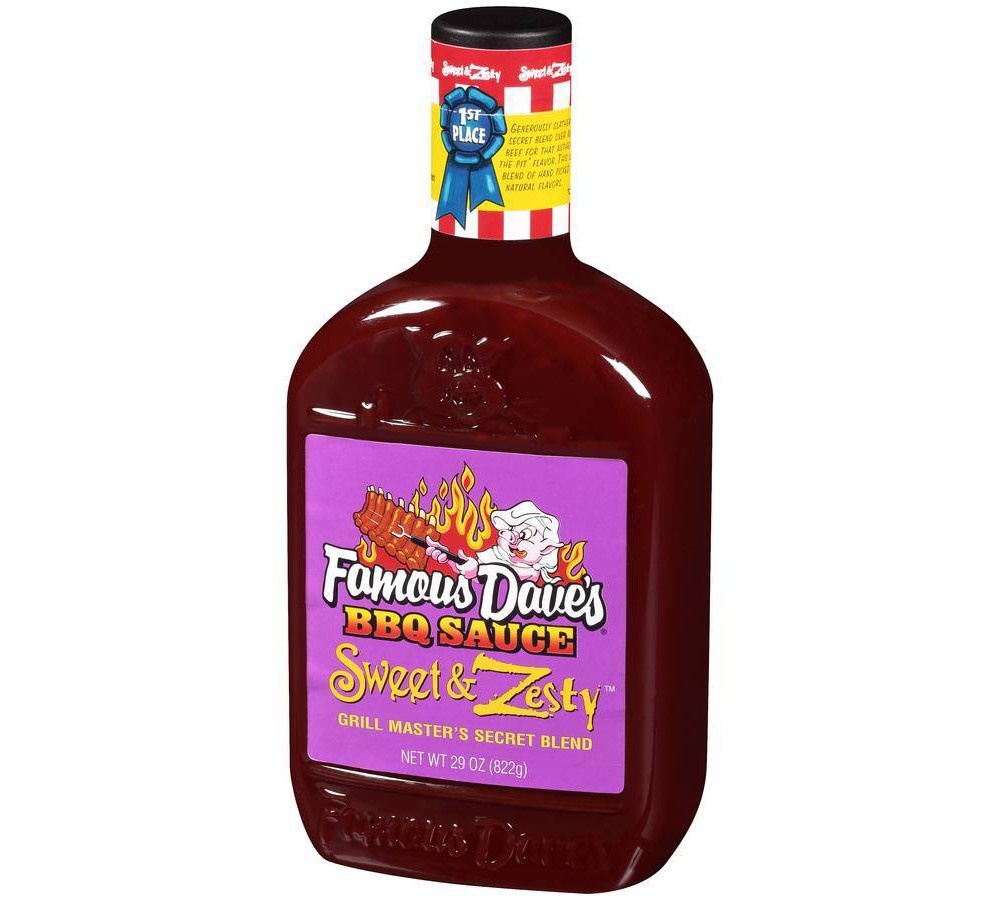 slide 3 of 4, Famous Dave's Sweet & Zesty Barbeque Sauce, 29 oz