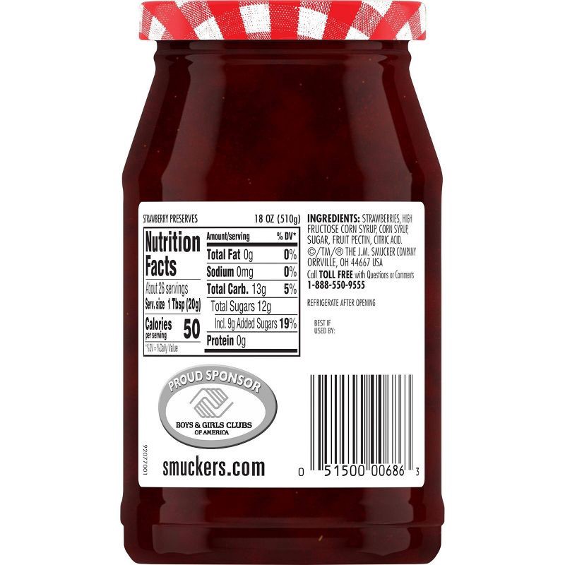 slide 3 of 5, Smucker's Strawberry Preserves - 18oz, 18 oz