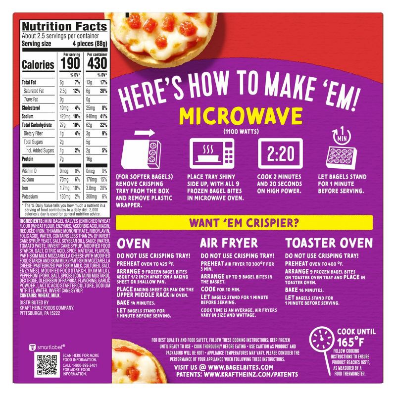 slide 8 of 15, Bagel Bites Cheese & Pepperoni Mini Pizza Bagel Frozen Snacks - 7oz/9ct, 7 oz, 9 ct