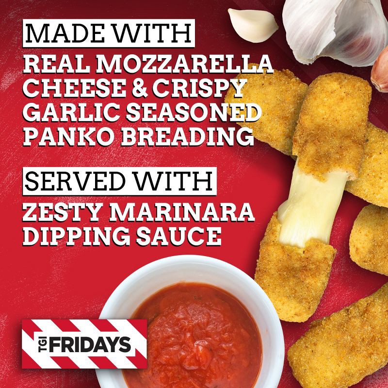 slide 3 of 9, T.G.I. Friday's TGI Fridays Mozzarella Sticks Frozen Snacks with Marinara Sauce - 17.4oz, 17.4 oz