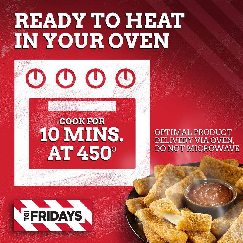 slide 4 of 9, T.G.I. Friday's TGI Fridays Mozzarella Sticks Frozen Snacks with Marinara Sauce - 17.4oz, 17.4 oz