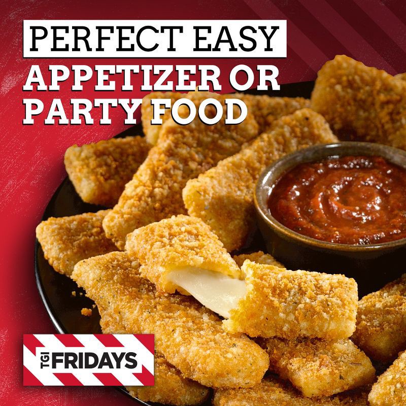 slide 6 of 9, T.G.I. Friday's TGI Fridays Mozzarella Sticks Frozen Snacks with Marinara Sauce - 17.4oz, 17.4 oz