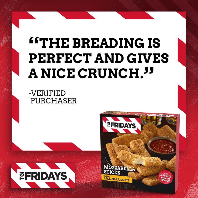 slide 8 of 9, T.G.I. Friday's TGI Fridays Mozzarella Sticks Frozen Snacks with Marinara Sauce - 17.4oz, 17.4 oz