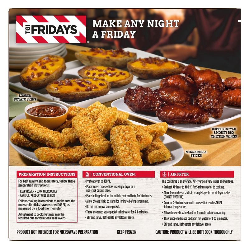 slide 9 of 9, T.G.I. Friday's TGI Fridays Mozzarella Sticks Frozen Snacks with Marinara Sauce - 17.4oz, 17.4 oz