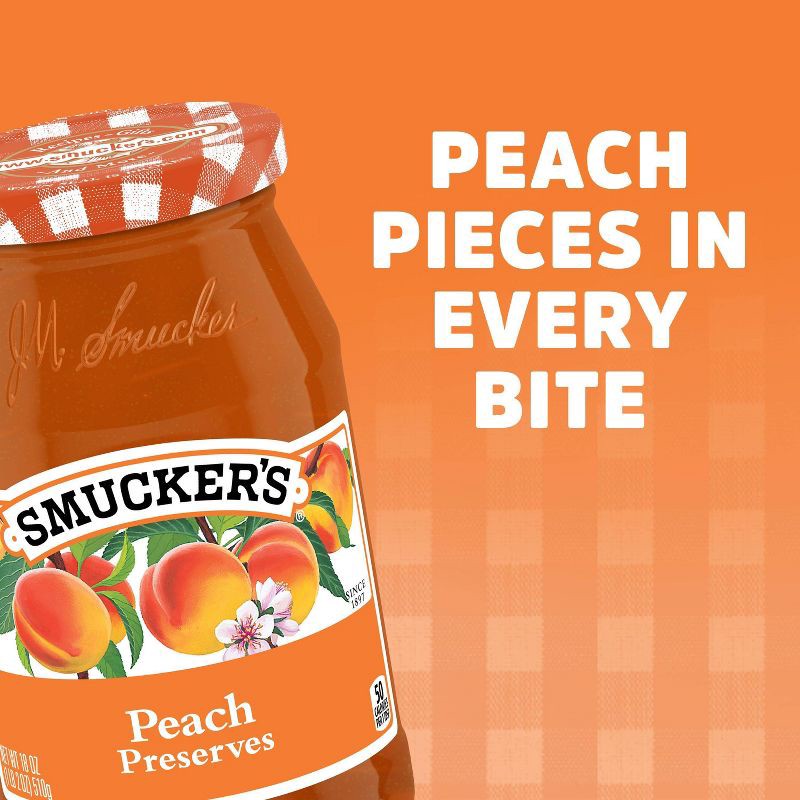 slide 4 of 5, Smucker's Peach Preserves - 18oz, 18 oz