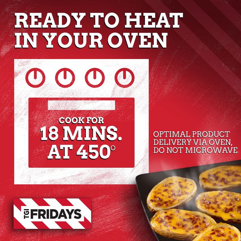slide 4 of 10, T.G.I. Friday's TGI Fridays Loaded Cheddar & Bacon Potato Skins Frozen Snacks - 13.5oz, 13.5 oz
