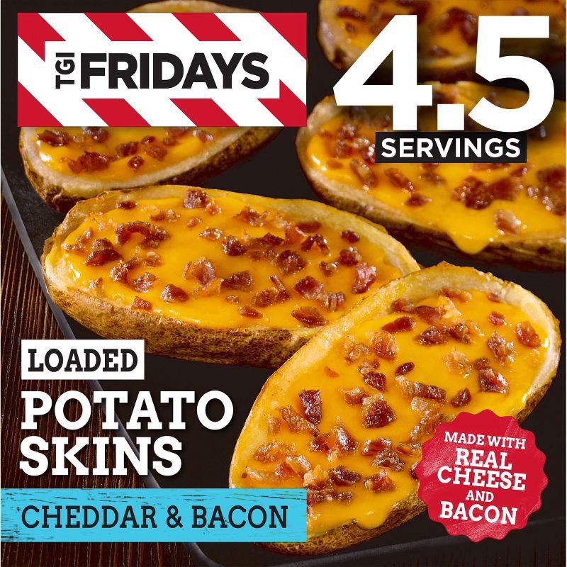 slide 1 of 11, T.G.I. Friday's TGI Fridays Loaded Cheddar & Bacon Potato Skins Frozen Snacks - 13.5oz, 13.5 oz