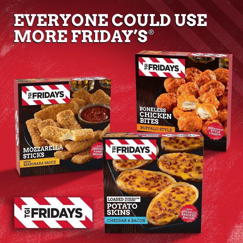 slide 7 of 10, T.G.I. Friday's TGI Fridays Loaded Cheddar & Bacon Potato Skins Frozen Snacks - 13.5oz, 13.5 oz