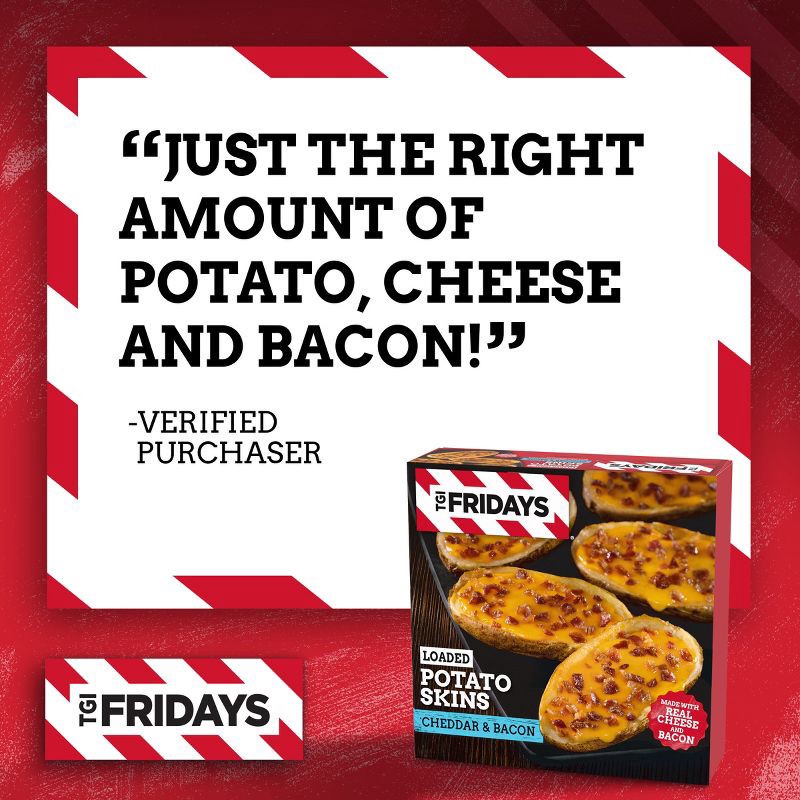 slide 10 of 10, T.G.I. Friday's TGI Fridays Loaded Cheddar & Bacon Potato Skins Frozen Snacks - 13.5oz, 13.5 oz