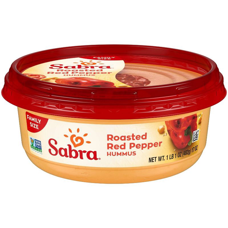 slide 3 of 5, Sabra Roasted Red Pepper Hummus - 17oz, 17 oz