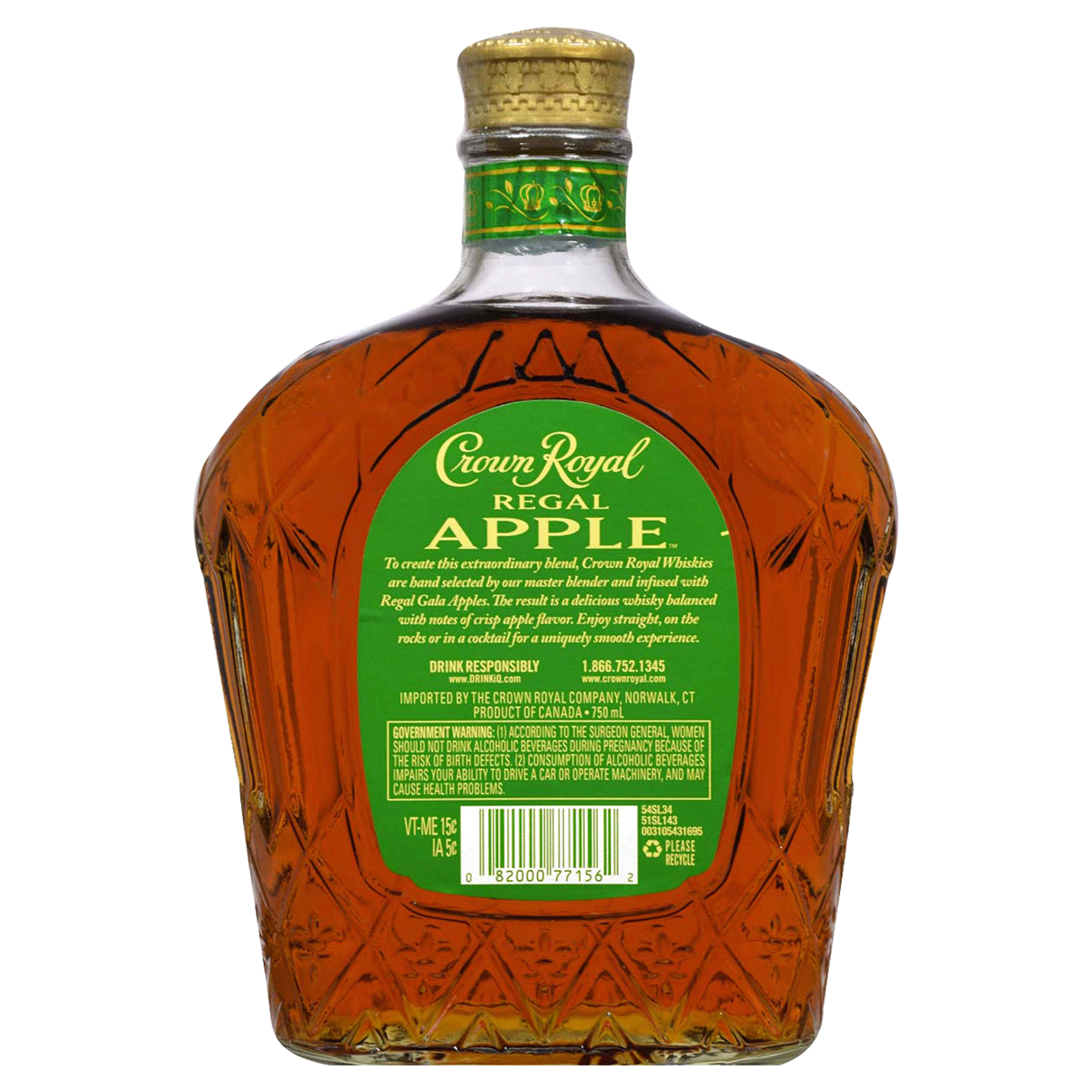 slide 2 of 2, Crown Royal Regal Apple Flavored Whisky, 750 mL, 750 ml