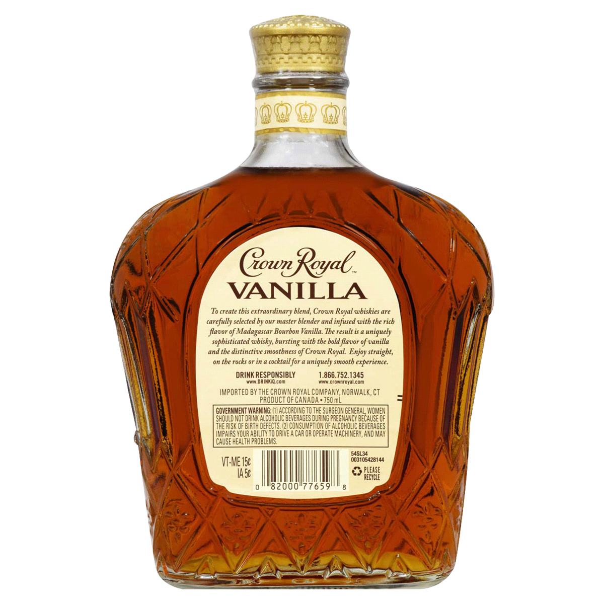slide 2 of 3, Crown Royal Vanilla Flavored Whisky, 750 mL, 750 ml