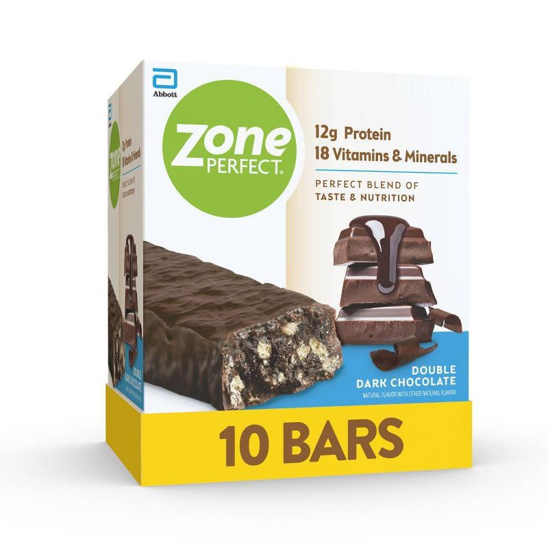slide 1 of 6, Zone Perfect ZonePerfect Protein Bar Double Dark Chocolate - 10 ct/15.8oz, 10 ct, 15.8 oz