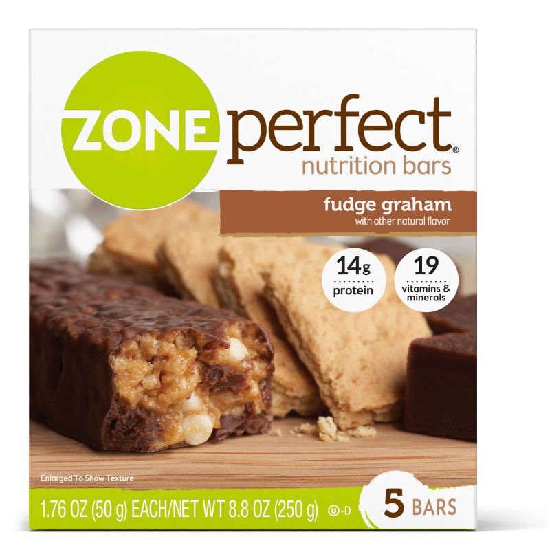 slide 9 of 10, Zone Perfect ZonePerfect Protein Bar Fudge Graham - 10 ct/17.6oz, 10 ct, 17.6 oz
