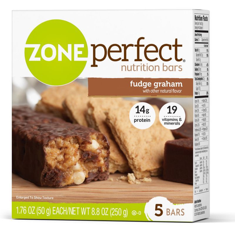 slide 9 of 10, Zone Perfect ZonePerfect Protein Bar Fudge Graham - 10 ct/17.6oz, 10 ct, 17.6 oz