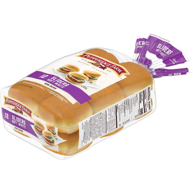 slide 8 of 8, Pepperidge Farm Bakery Classics White Slider Buns - 15oz/12ct, 12 ct; 15 oz