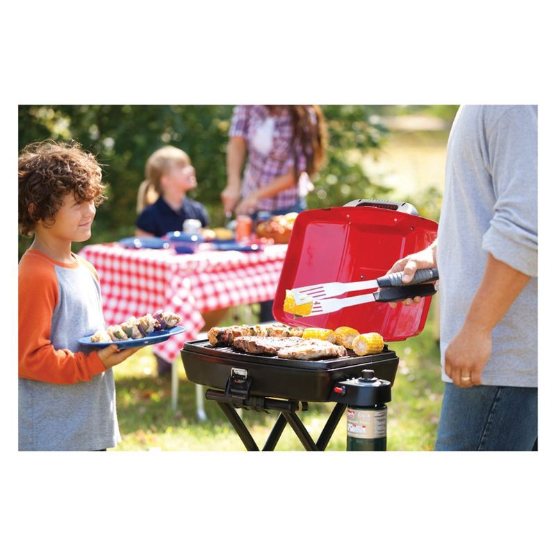slide 9 of 9, Coleman Sportster Propane Grill - Black/Red, 1 ct