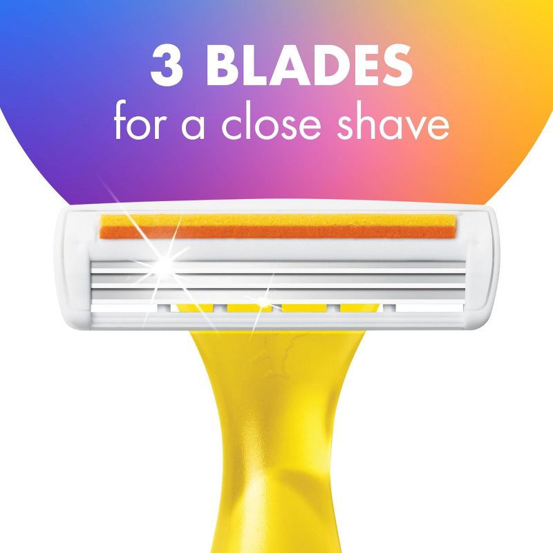 slide 4 of 8, BiC Soleil BIC Soleil 3 Colors Women's Disposable 3-Blade Razors - 8ct, 8 ct
