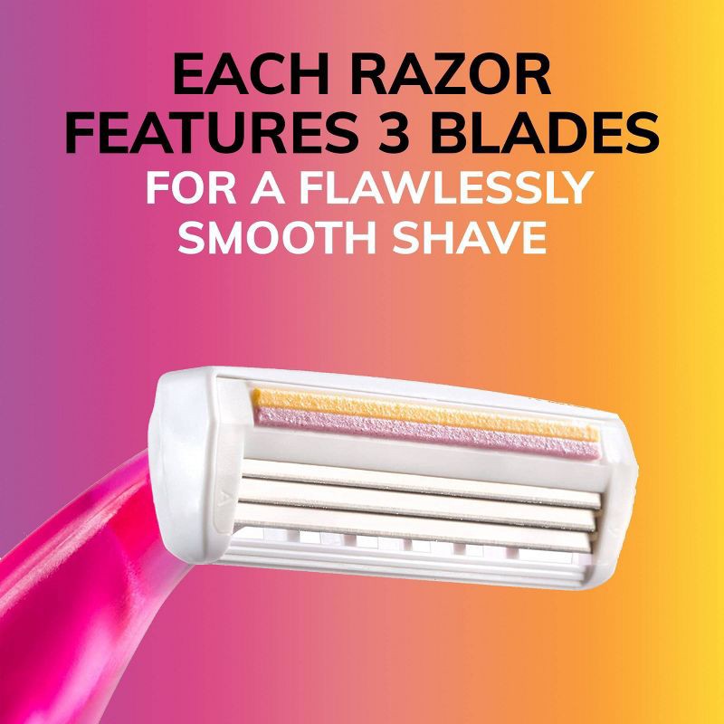 slide 5 of 7, BiC Soleil Smooth Colors 3-Blade Women's Disposable Razors - 8ct, 8 ct