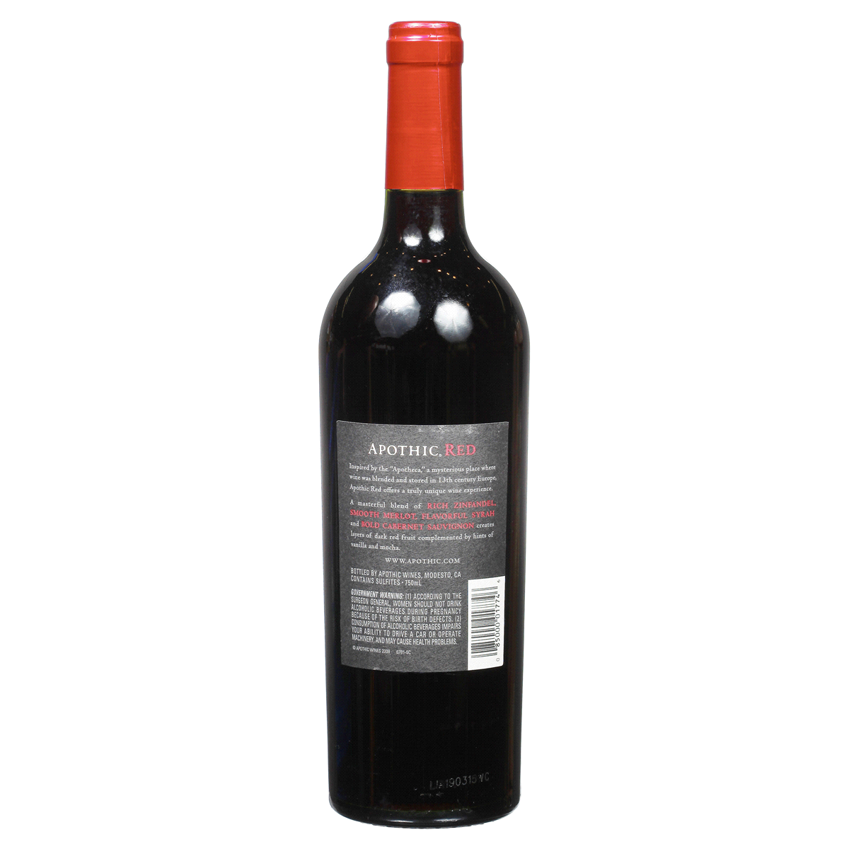slide 3 of 4, Apothic Red, 750 ml