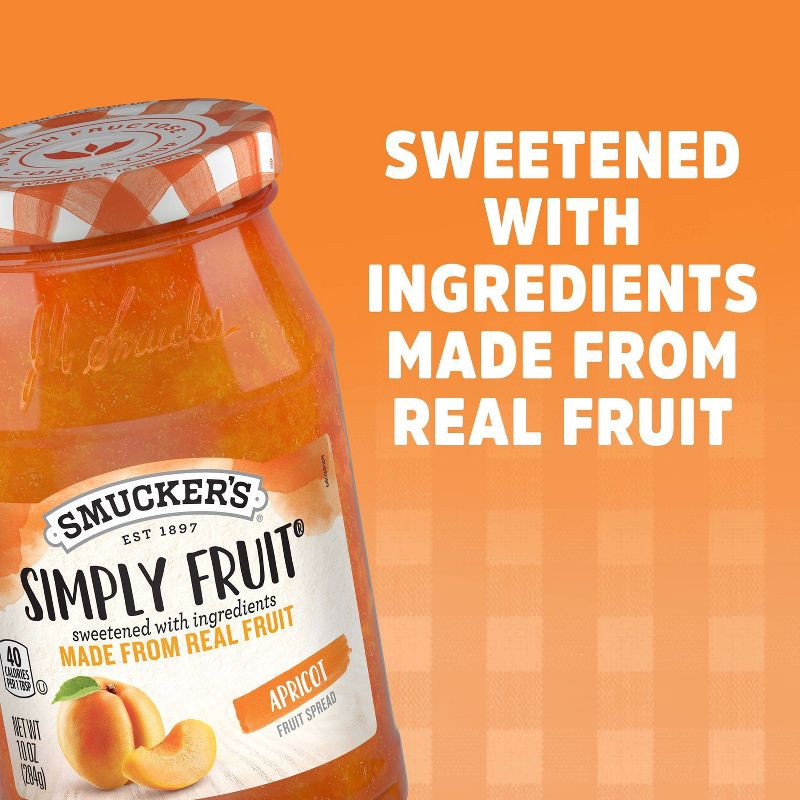 slide 4 of 5, Smucker's Simply Fruit Apricot Fruit Spread - 10oz, 10 oz