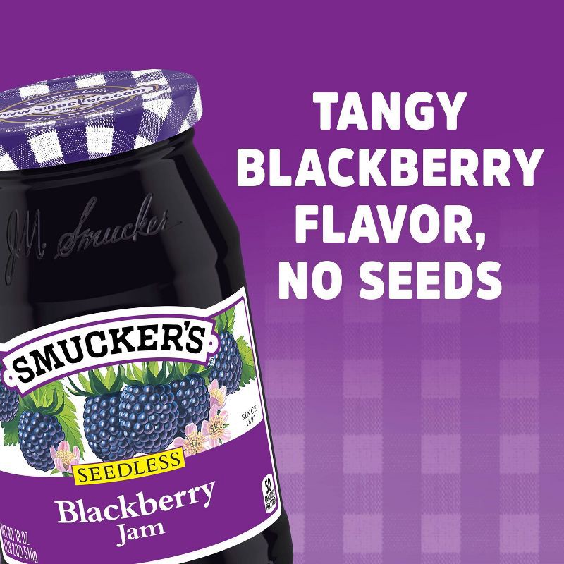 slide 4 of 5, Smucker's Seedless Blackberry Jam - 18oz, 18 oz