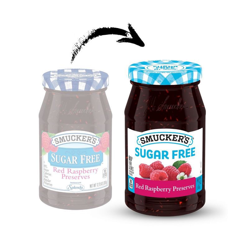 slide 3 of 5, Smucker's Sugar Free Red Raspberry Preserves - 12.75oz, 12.75 oz