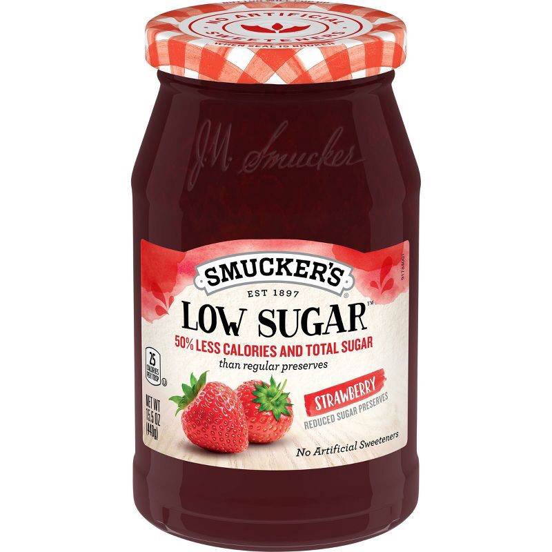 slide 1 of 5, Smucker's Low Sugar Strawberry Preserves - 15.5oz, 15.5 oz