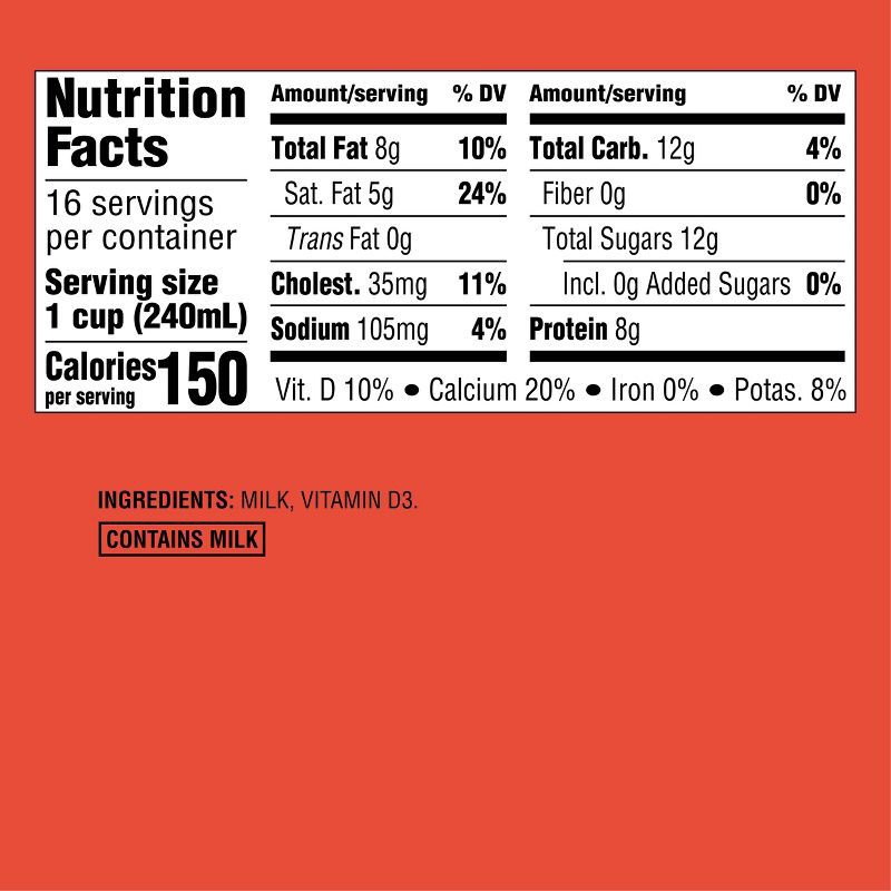 slide 4 of 5, Vitamin D Whole Milk - 1gal - Good & Gather™, 1 gal