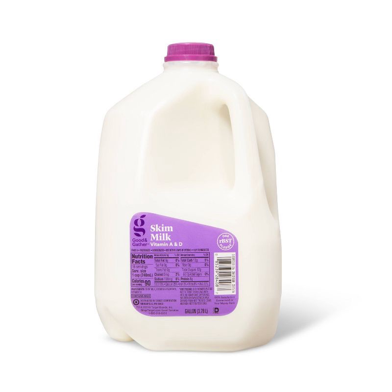 slide 1 of 5, Skim Fat Free Milk - 1gal - Good & Gather™, 1 gal