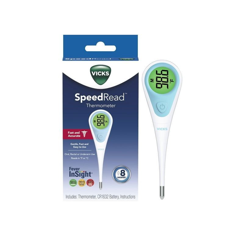 slide 1 of 9, Vicks SpeedRead Digital Thermometer - White, 1 ct