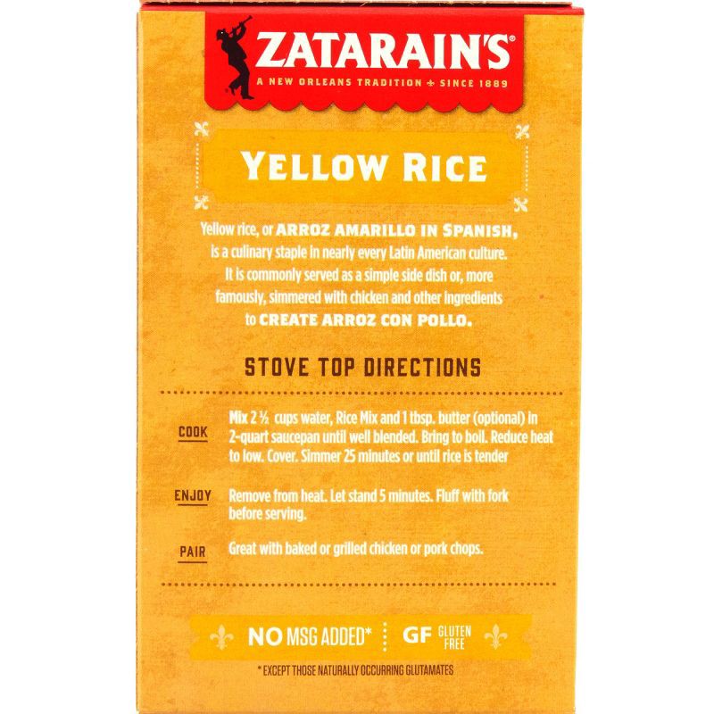 slide 8 of 11, Zatarain's Yellow Rice Mix - 6.9oz, 6.9 oz