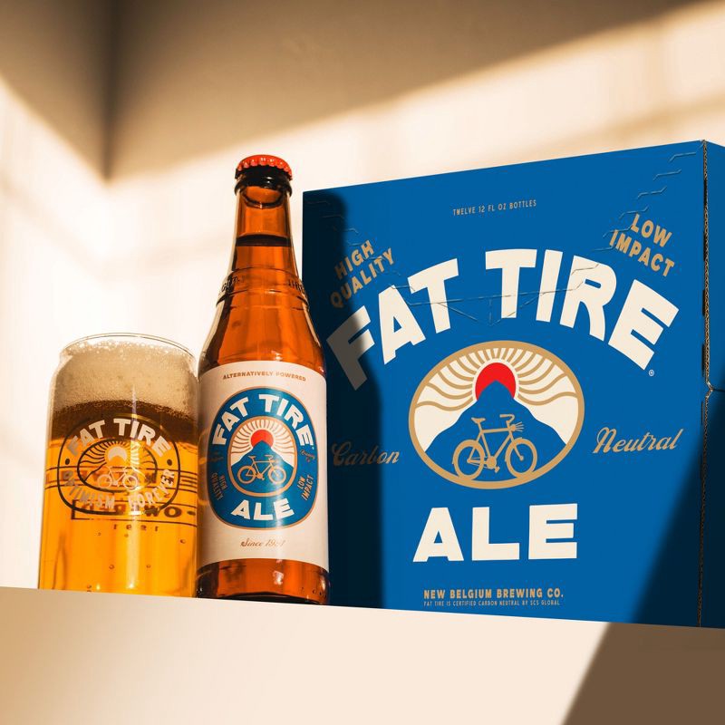 slide 3 of 10, New Belgium Fat Tire Ale Beer - 12pk/12 fl oz Bottles, 12 ct; 12 fl oz