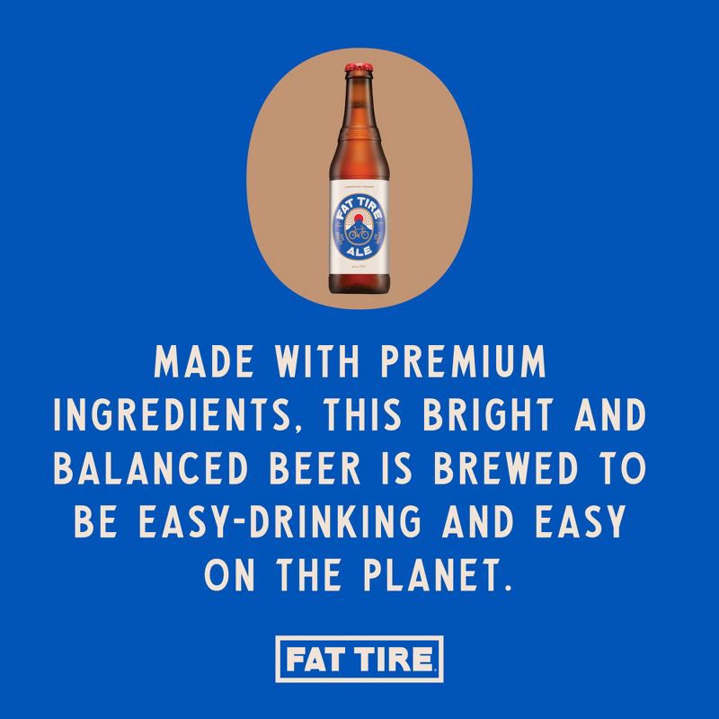 slide 6 of 10, New Belgium Fat Tire Ale Beer - 12pk/12 fl oz Bottles, 12 ct; 12 fl oz