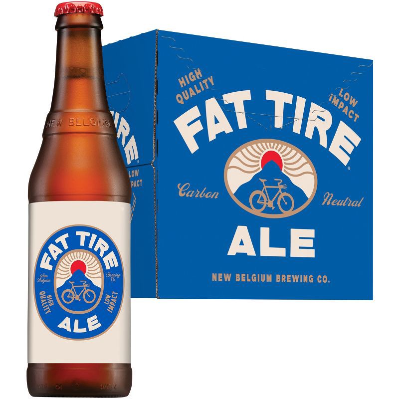 slide 1 of 10, New Belgium Fat Tire Ale Beer - 12pk/12 fl oz Bottles, 12 ct; 12 fl oz