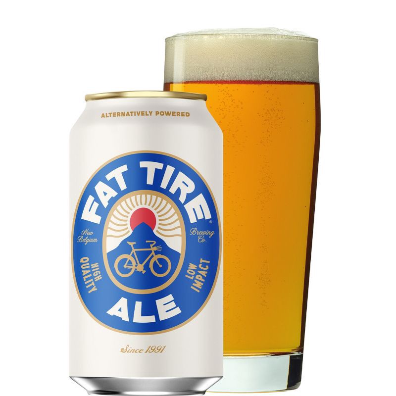 slide 2 of 10, New Belgium Fat Tire Ale Beer - 6pk/12 fl oz Cans, 6 ct; 12 fl oz