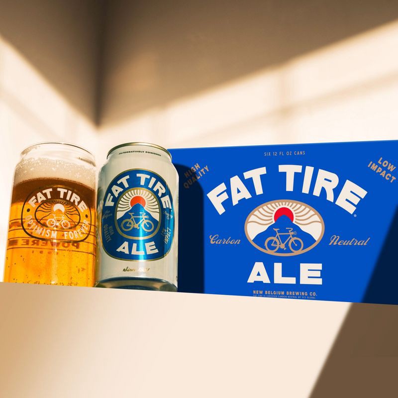 slide 3 of 10, New Belgium Fat Tire Ale Beer - 6pk/12 fl oz Cans, 6 ct; 12 fl oz