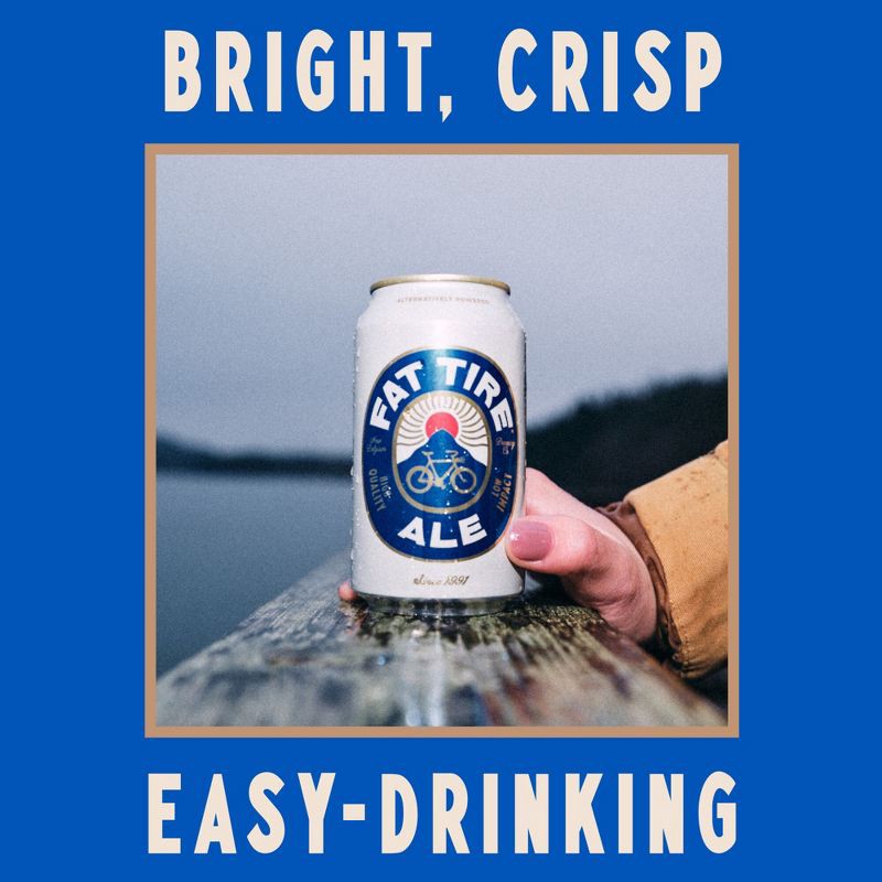 slide 5 of 10, New Belgium Fat Tire Ale Beer - 6pk/12 fl oz Cans, 6 ct; 12 fl oz