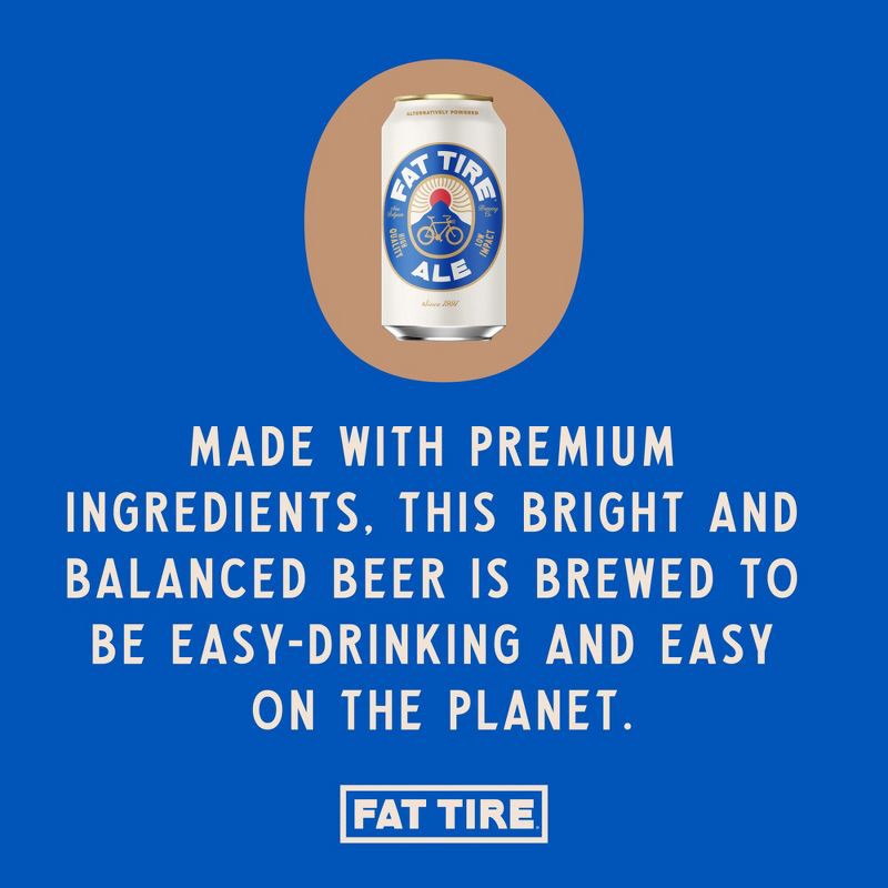 slide 6 of 10, New Belgium Fat Tire Ale Beer - 6pk/12 fl oz Cans, 6 ct; 12 fl oz
