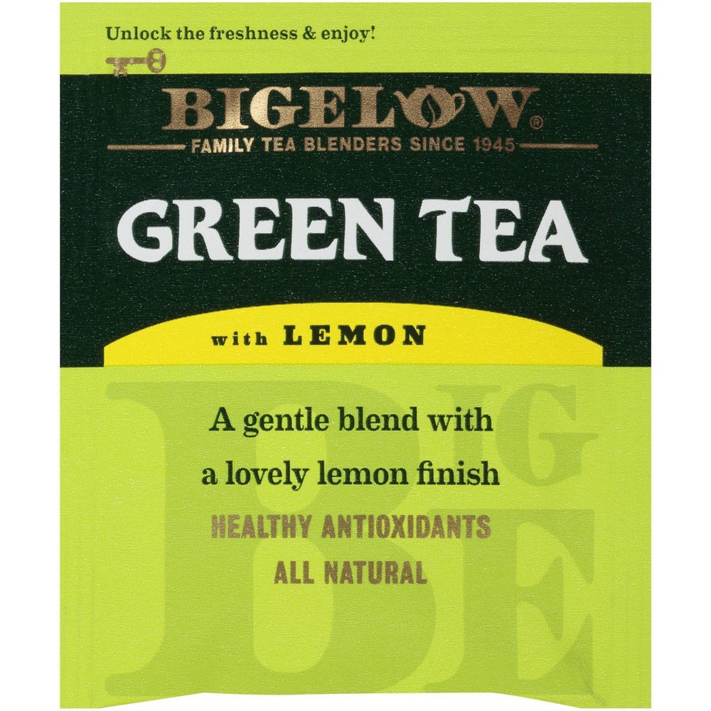 slide 3 of 6, Bigelow Green Tea Lemon Tea Bags, 20 ct