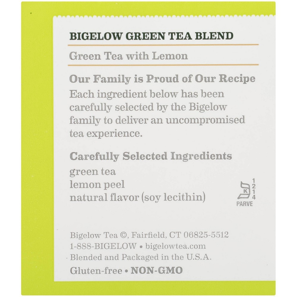 slide 5 of 6, Bigelow Green Tea Lemon Tea Bags, 20 ct