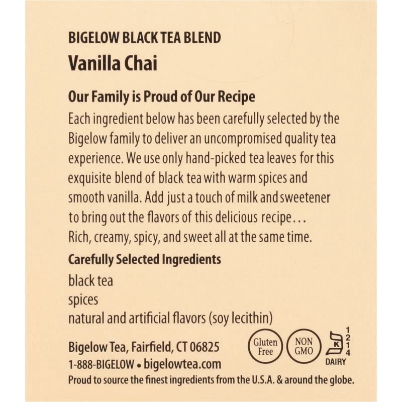 slide 4 of 13, Bigelow Vanilla Chai Black Tea Bags - 20ct, 20 ct