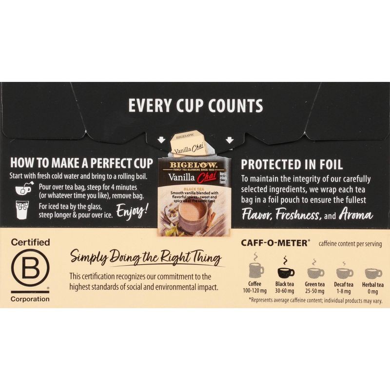 slide 7 of 13, Bigelow Vanilla Chai Black Tea Bags - 20ct, 20 ct