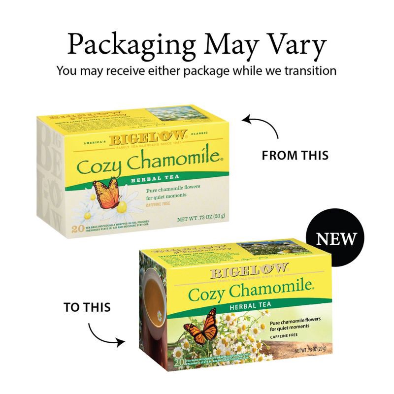 slide 10 of 12, Bigelow Cozy Chamomile Herbal Tea Bags - 20ct, 20 ct