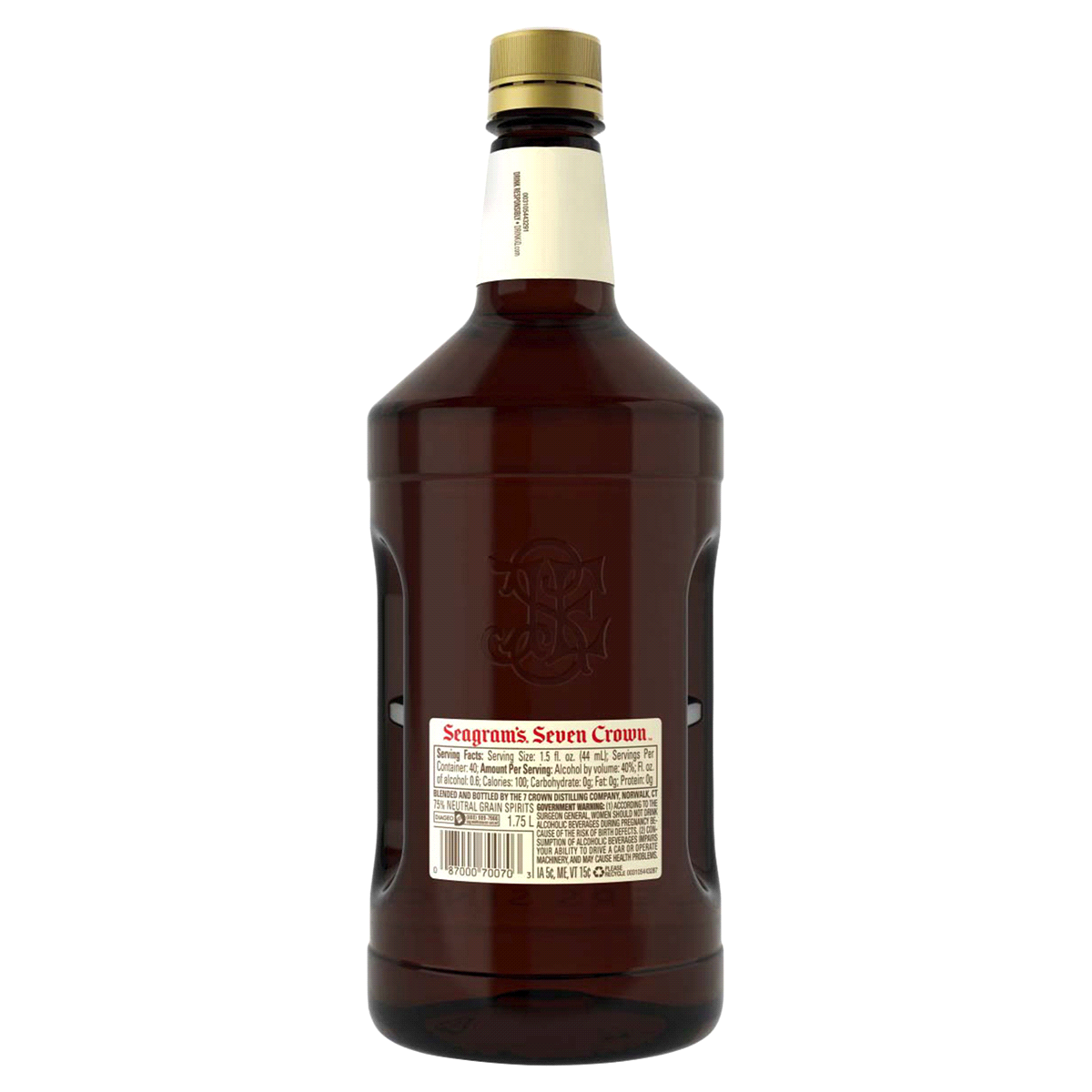 slide 2 of 2, Seagram's 7 Crown American Blended Whiskey, 1.75 L, 1.75 liter