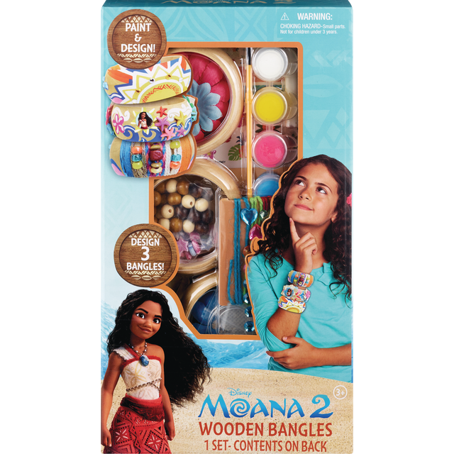 slide 1 of 1, DISNEY Moana 2 Wooden Bangles Bracelet Activity, 1 ct