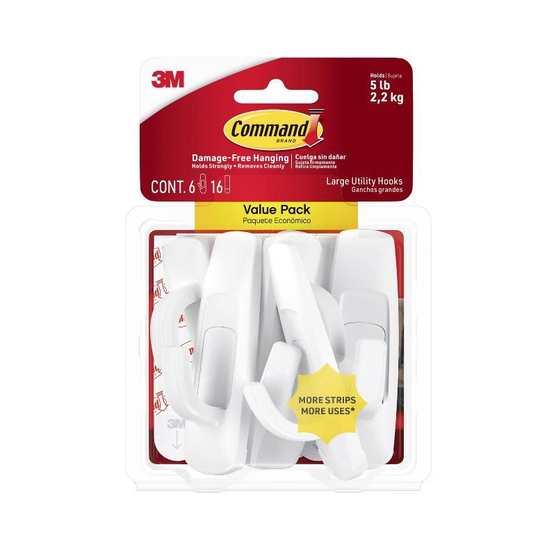 slide 1 of 12, Command Large Utility Hooks Value Pack, 1 ct